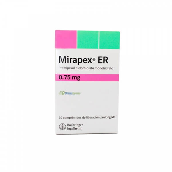 MIRAPEX ER 0.75MG COMPRIMIDOS X 30*3