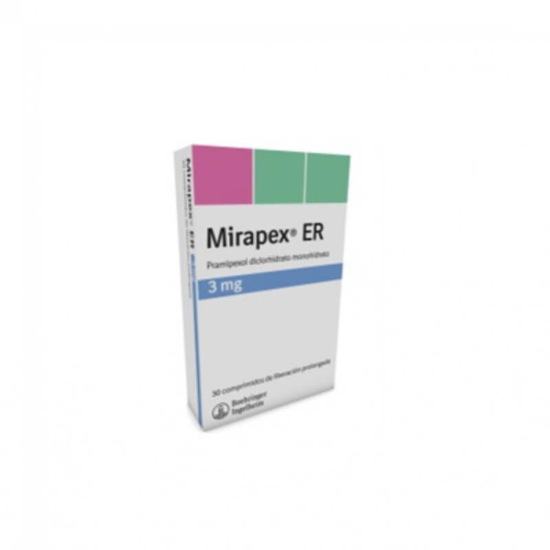 MIRAPEX ER 3MG COMPRIMODOS X 30