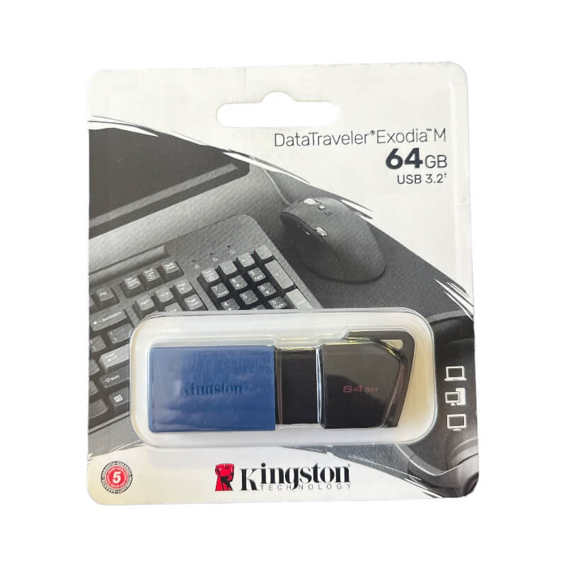 FLASH MEMORY KINGSTON Data Traveler Exodia M 64GB USB 3.2 Black-Blue