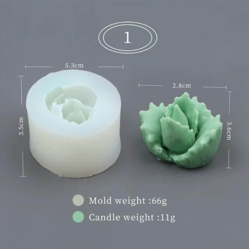 molde de SUCULENTAS 3D 1