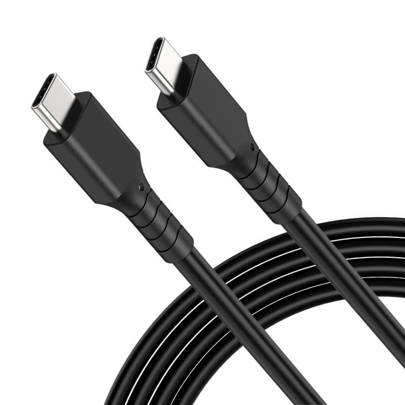 Cable de carga tipo C a C, color negro de 1mtr