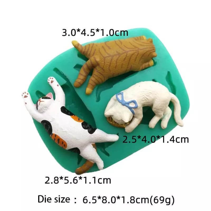 Molde de GATOS DORMILONES