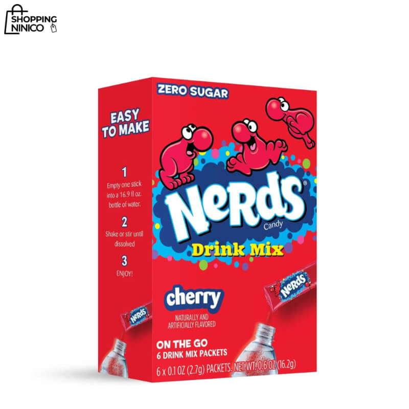 Nerds Cherry Zero Azúcar - Mezcla para Bebida Sabor Cereza Sin Calorías - 16.2g