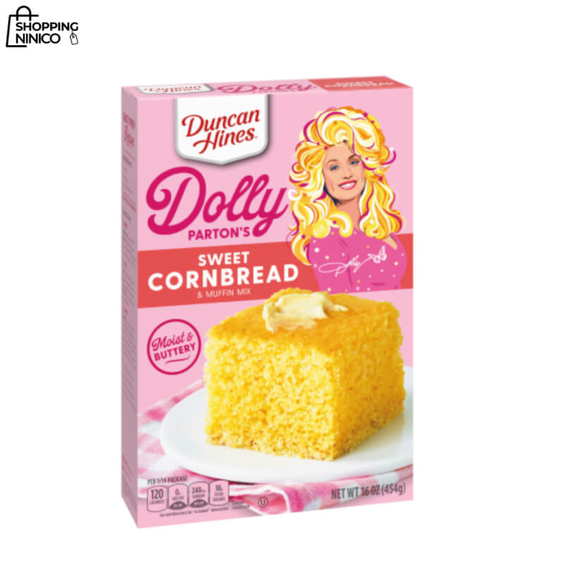 Duncan Hines y Dolly Parton: Mezcla para Pastel de Elote y Muffins - 16 oz - Con Receta para Dulce o Salado