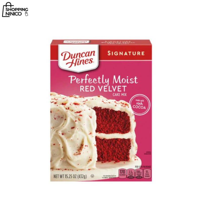 Mezcla para Pastel Red Velvet Duncan Hines - 432g - Sabor Intenso y Textura Perfectamente Húmeda