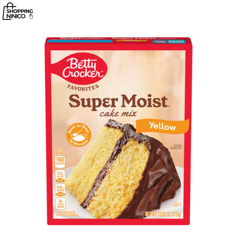 Harina para Pastel Super Moist de Betty Crocker - Estilo Amarillo - 375g - Fácil de Preparar
