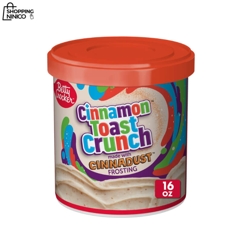 Betty Crocker Cinnadust Frosting de Canela Tostada Crunch - Sin Gluten, 16 oz - Perfecto para Pasteles y Cupcakes