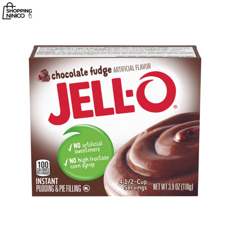 Pudin Instantáneo de Jell-O 3.9 oz - Sabor Chocolate y Caramelo para Postres Caseros