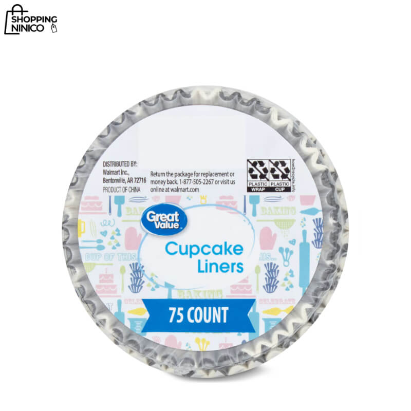 Capacillos de Cupcake Multicolor con Diseños - Great Value, Pack de 75 - Moldes de Papel Decorativos para Repostería