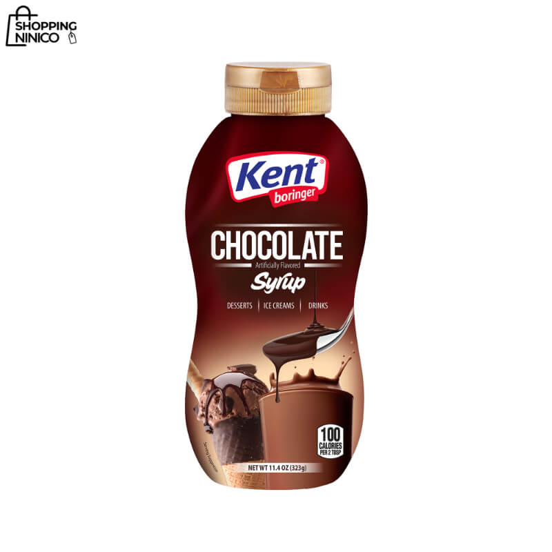 Jarabe de Chocolate Kent Boringer 11.4 oz - Perfecto para Postres, Helados y Bebidas