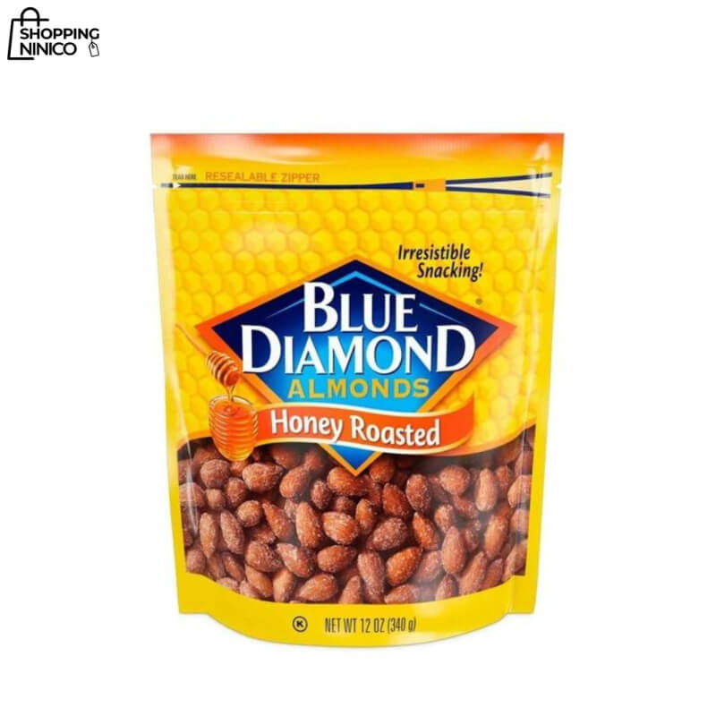 Almendras Honey Roasted Blue Diamond - Calidad Premium, 340 g, Bolsa Resellable