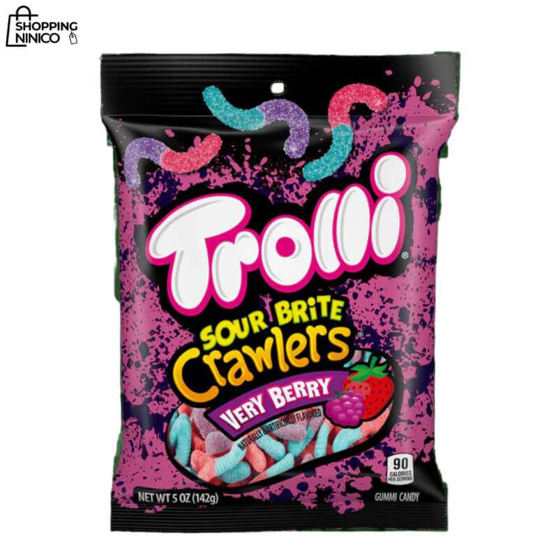 Trolli Sour Brite Crawlers Very Berry NET WT 3.5 OZ (99G)