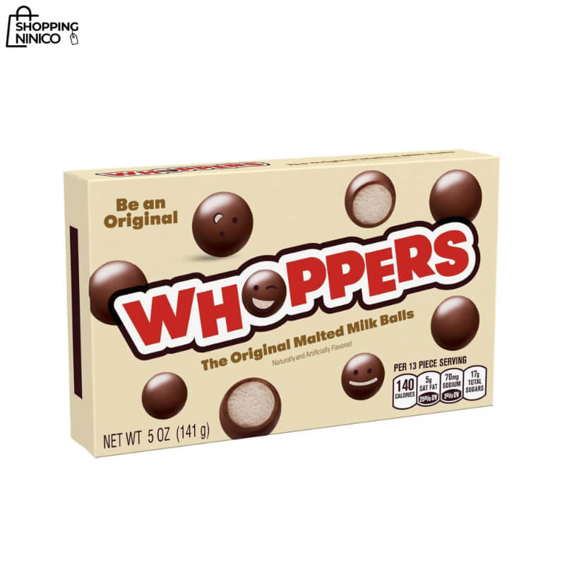 WHOPPERS Chocolate Malt Milk Balls, Caja de Caramelos 5 Onzas.