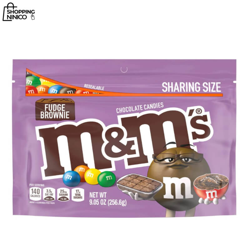 M&M'S Fudge Brownie Chocolate Candies - Tamaño Compartir, 9.05 oz (256.6g)