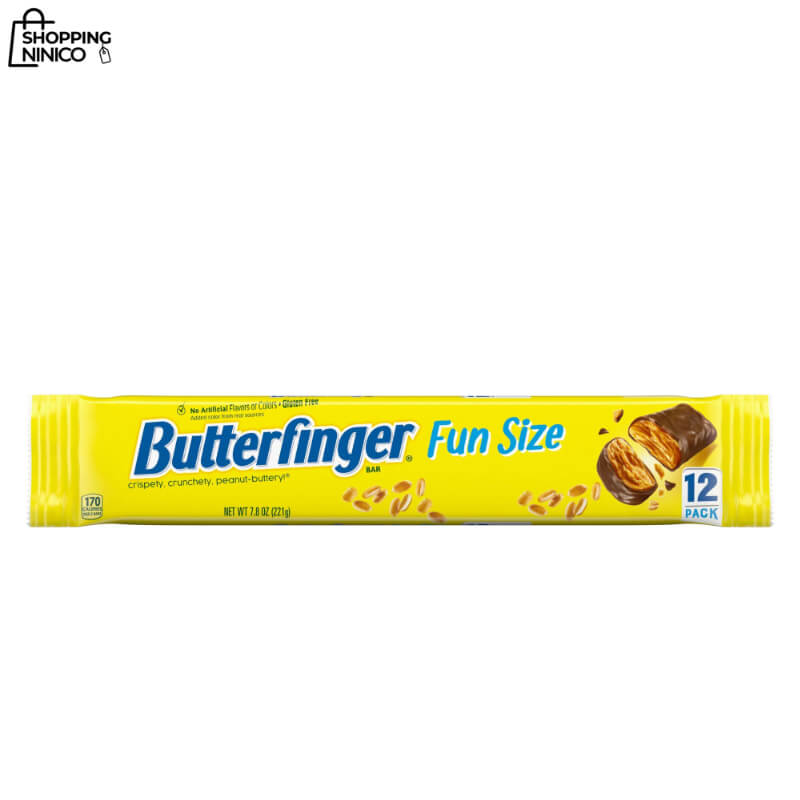 Butterfinger Fun Size - Barras de Chocolate y Crema de Cacahuate, 12 Unidades