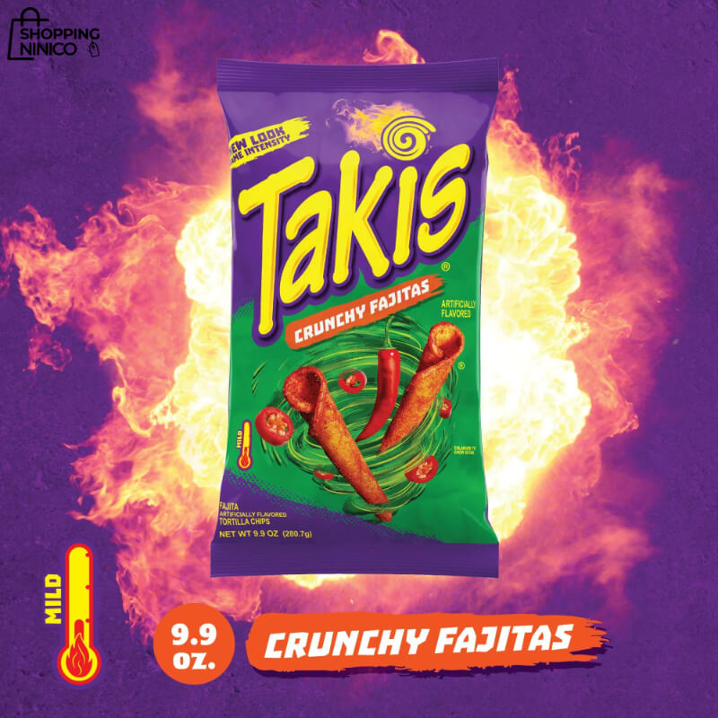 Takis Crunchy Fajitas - Totopos de Tortilla Estilo Fajitas Tex-Mex Picantes