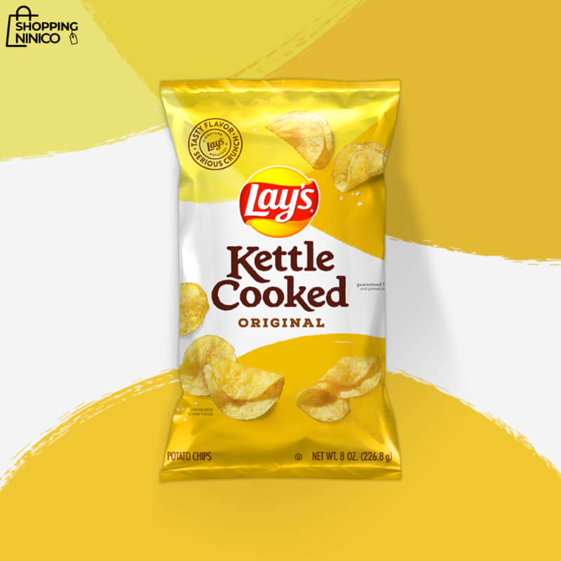 LAY'S® Kettle Cooked Patatas Fritas Originales - Sabor Auténtico y Crujido Intenso