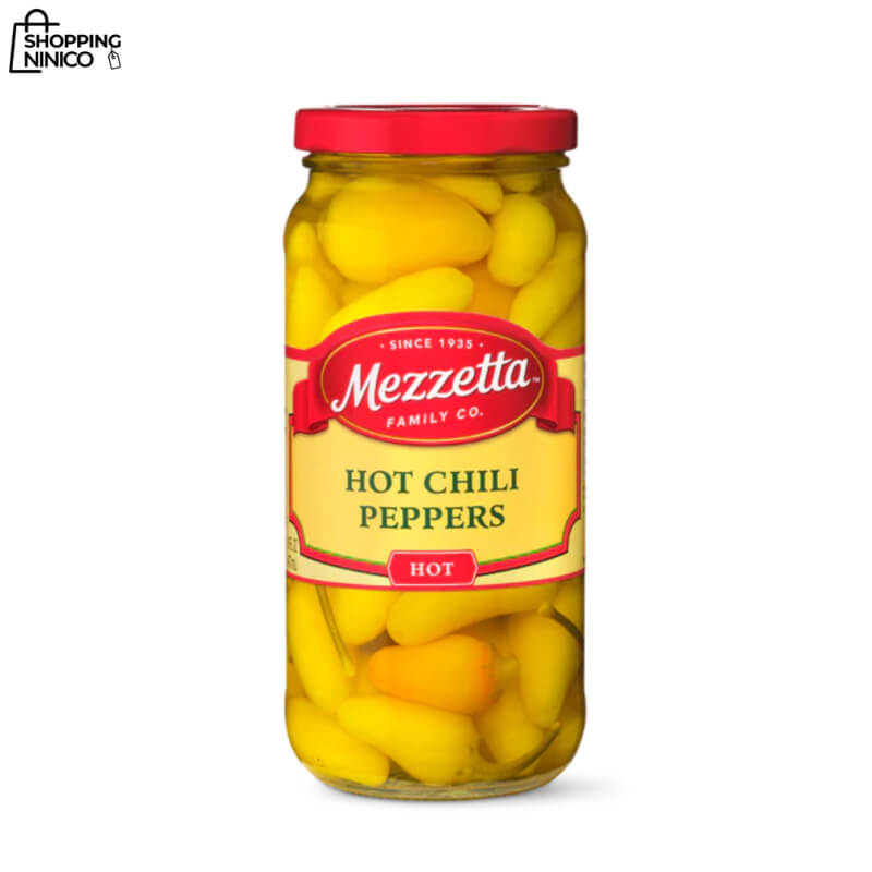 Mezzetta® Hot Chili Peppers - Pimientos Picantes Ideales para Recetas Mexicanas, Certificados sin Gluten, Kosher y Keto