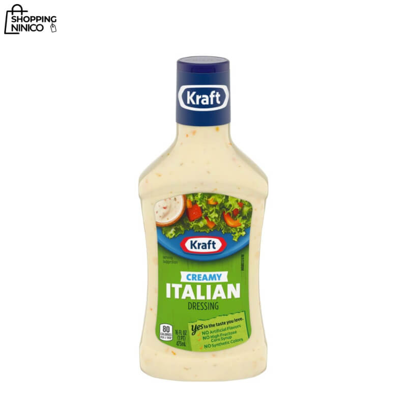Aderezo Kraft Creamy Italian de 473 ml - Perfecto para Ensaladas y Como Salsa Italiana Cremosa
