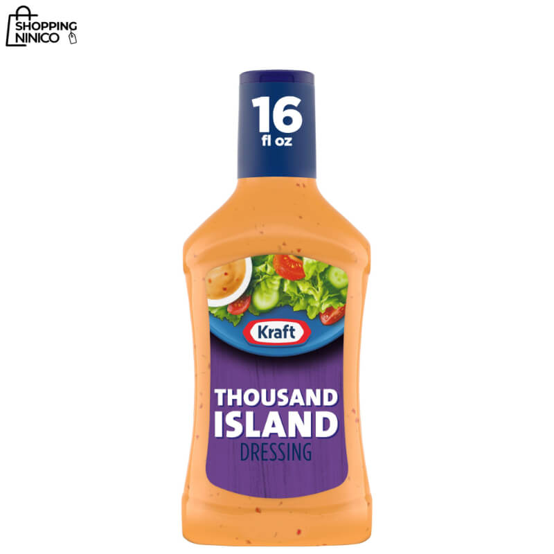 Aderezo Kraft Thousand Island de 16 onzas - Sabor Rico y Cremoso, Perfecto para Ensaladas y Sándwiches