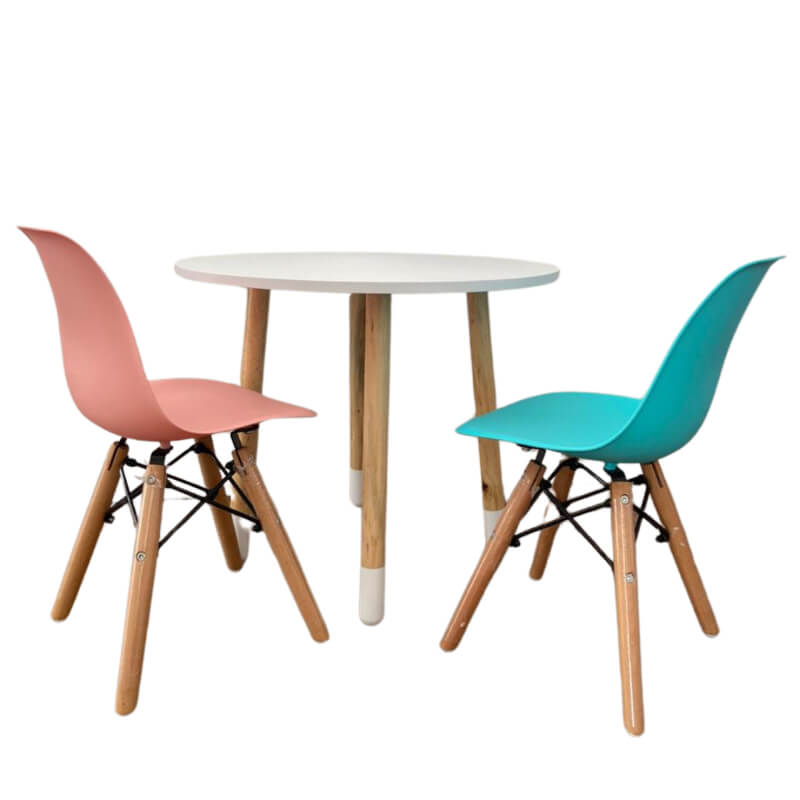 Mesa + 2 sillas (Color de las sillas a elegir)