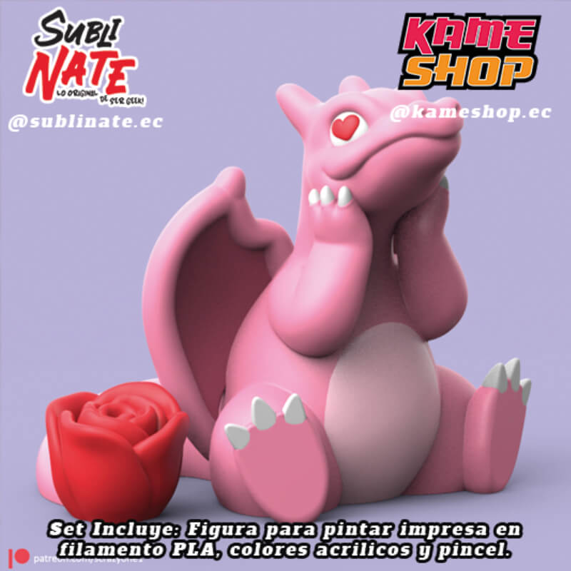 Kit para pintar Pokemon - San Valentin Charizard