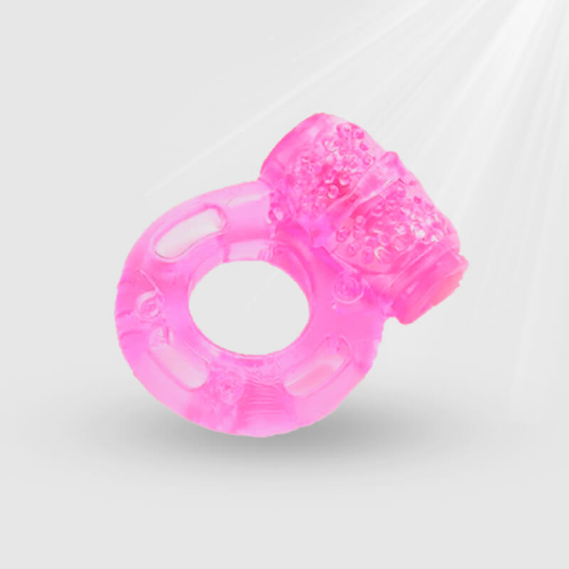 Pink anillo vibrador clásico con estimulador de clítoris