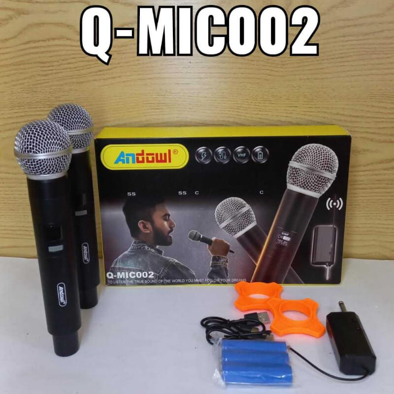Microfono inalambrico 2 en 1 recargable