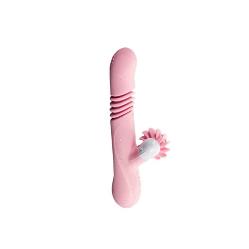 VIBRADOR CON ESTIMULADOR DE CLITORIS GIRATORIO