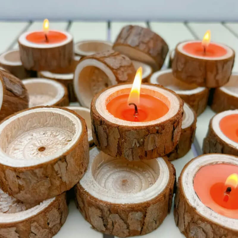 Contenedores de madera para uso en Velas. Valor por docena