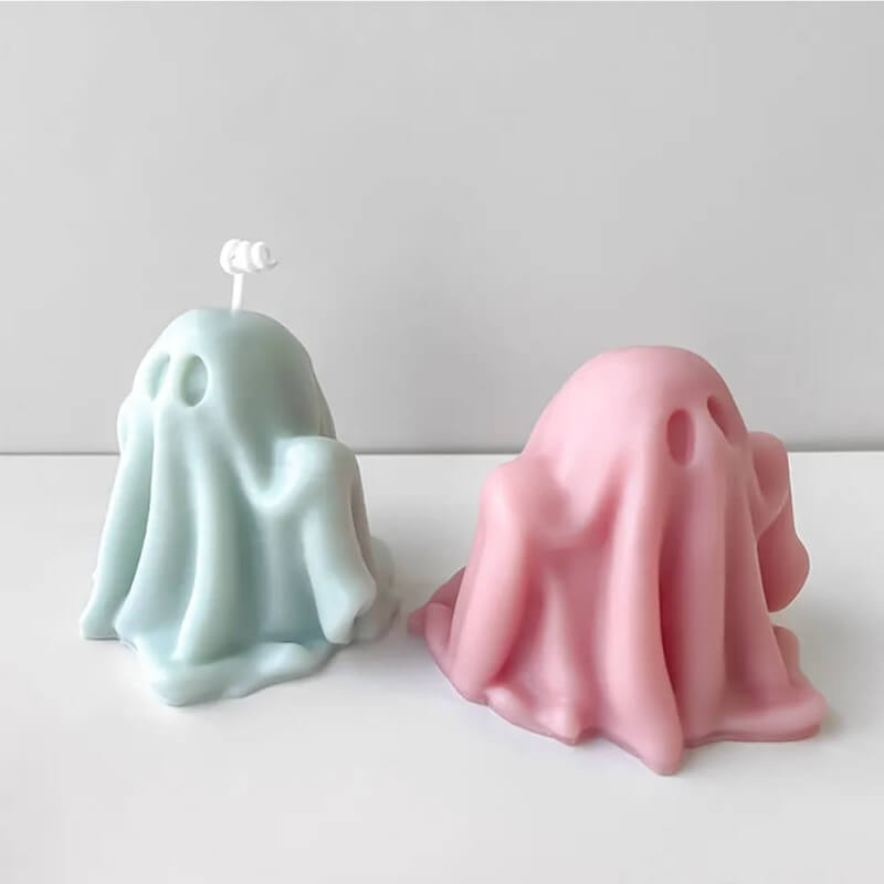 Molde de silicona con diseño FANTASMA 3D, para uso en Velas, Jabones, yeso, chocolate, resina, chocolate.