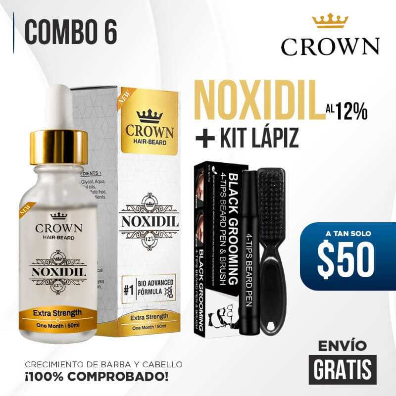 Combo 6 (Noxidil + Kit Lapiz de barba)