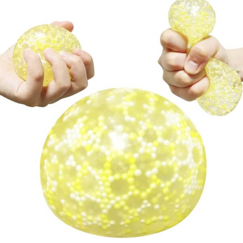 pelota sensorial con brillos -fidget toy