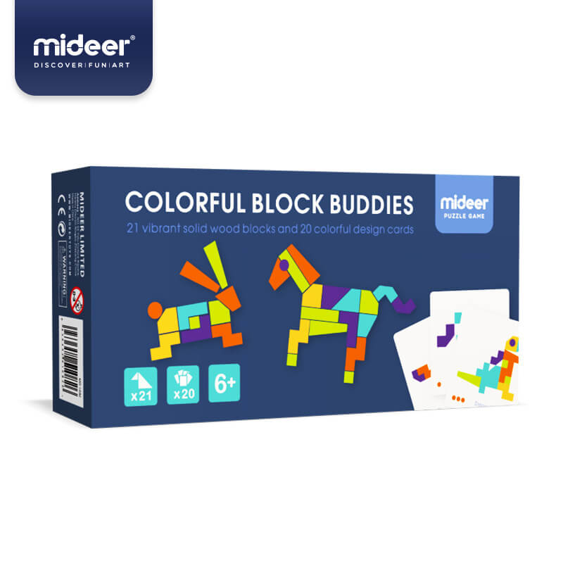 Puzzle colorful block buddies