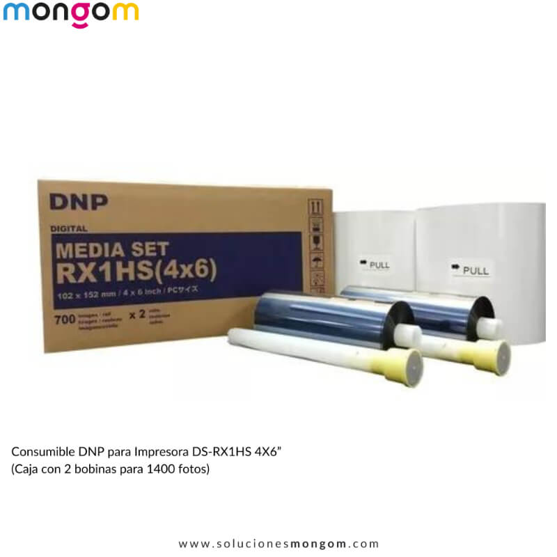 Kit de Consumibles DNP 4x6 para 1400 Fotos: Compatible con Impresoras DS-RX1HS y RX1 - Fotos Brillantes y Mate