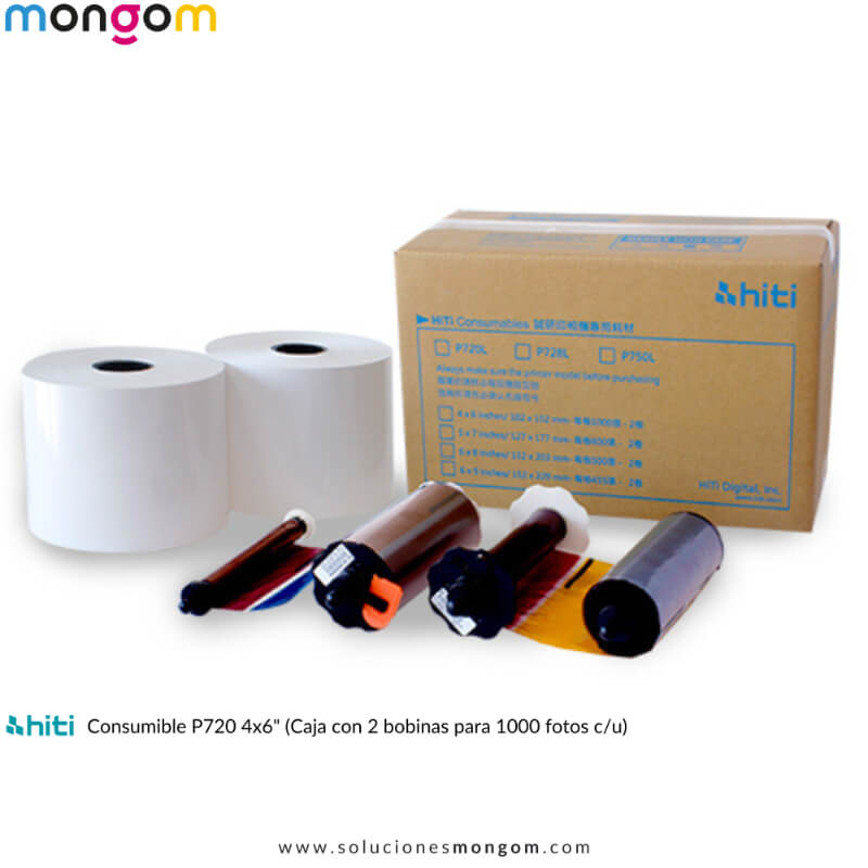 Kit de Impresión HiTi P720L 4x6 – 2000 Impresiones Fotográficas de Alta Calidad con Colores Vívidos