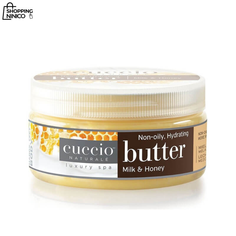 Crema Butter Humectante de Leche y Miel Cuccio Naturale 8 oz (227g) - Nutrición Duradera para Piel Suave y Sedosa
