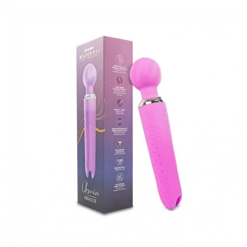 VIBRADOR URSULA HITACHI MASAGEADOR 2 EN 1 CON ESTIMULADOR - PRODUCTO RECARGABLE