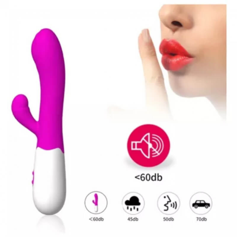 VIBRADOR RABBIT CON ESTIMULADOR DE CLITORIS 30 TIPOS DE VIBRACIÓN PUNTO G