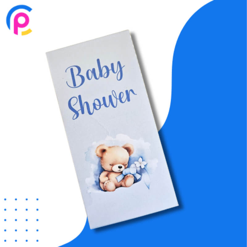 Sobres de Cuota Personalizados para Baby Shower - Papel Opalina 120gr, Diseño para Niño o Futura Mamá, 8 x 16.5 cm