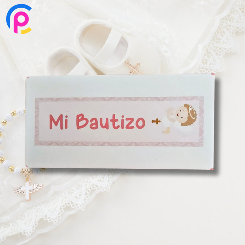 Sobre de Cuota o para Mensaje Personalizables: Bautizo Niña