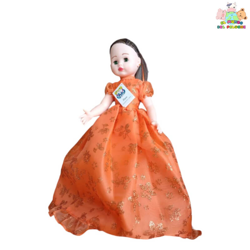 Muñeca Pamela XV – Vestido Brillante Multicolor con Diadema – 45cm, El Mundo del Peluche