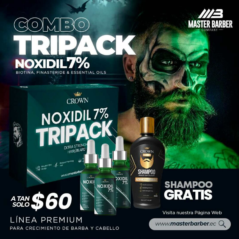 Tripack NOXIDIL 7% (3 unidades)
