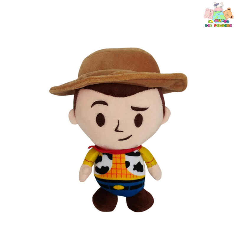 Woody Cabezón #1 Peluche – Inspirado en Toy Story, con Sombrero Café y Camisa de Cuadros, 30cm – El Mundo del Peluche