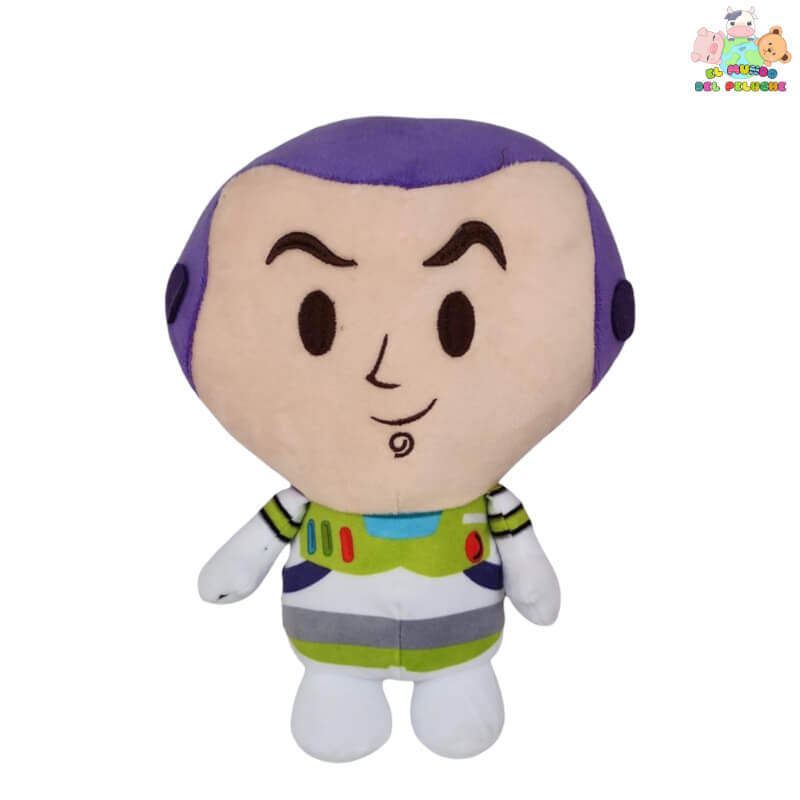 Peluche Buzz Cabezón #1 - Personaje inspirado Buzz Lightyear de Toy Story, Color Blanco, 30cm - El Mundo del Peluche