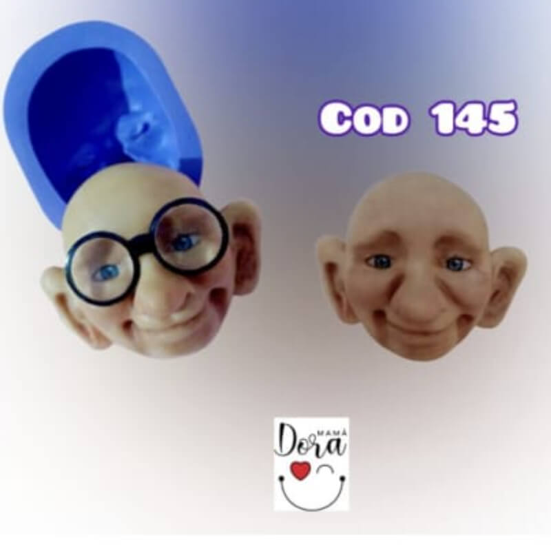 Molde de silicona CABEZA DUENDE DULCE para uso en porcelana fría. descuento
