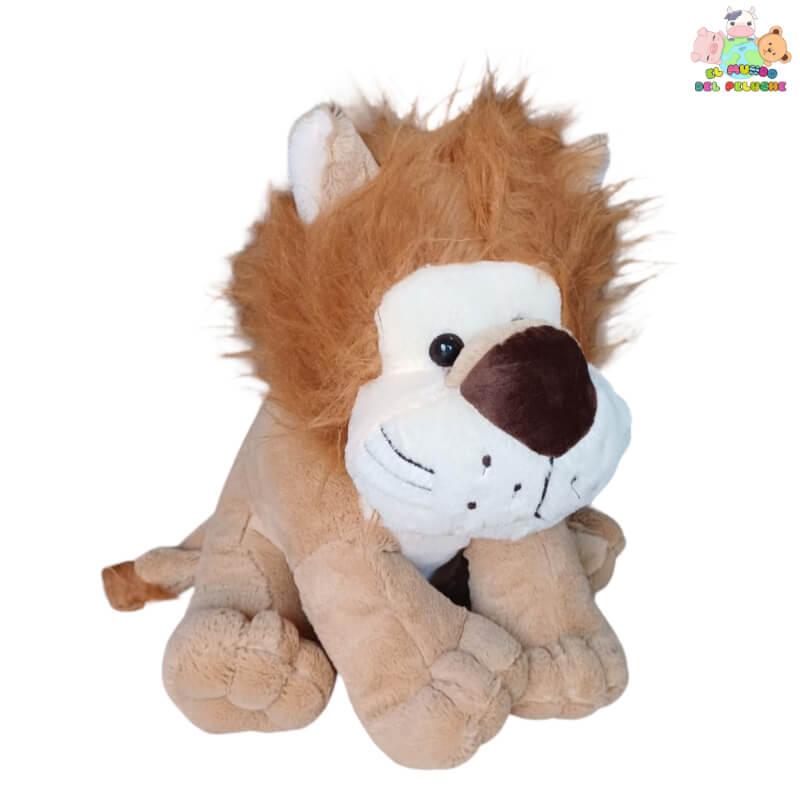 Peluche León Sentado - Animalito de la Sabana con Pelo Esponjado