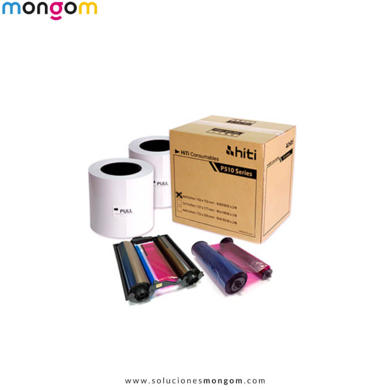 Kit de Impresión HiTi P510L para Fotos 4x6 - Pack de 4 Rollos para 1,320 Impresiones Total