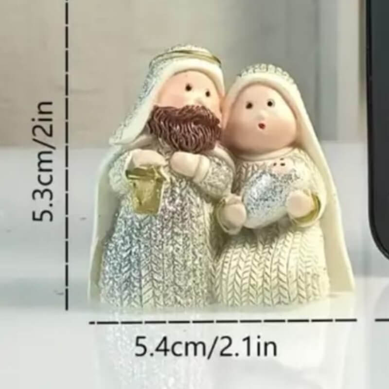 Molde elaborado en silicona de Nacimiento tejido para uso en chocolate, yeso, cemento, resina, velas.