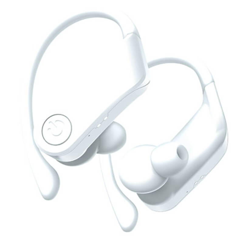 Earbuds Coby True Wireless Deportivos 15horas Con Case Cargador Control De Reprod. Bt Blanco